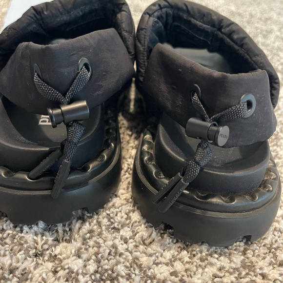 AUTHENTIC PRADA SANDALS WITH ADJUSTABLE BACK, SIZE 39, EXCELLENT CONDITION, BLK - Picture 6 of 6